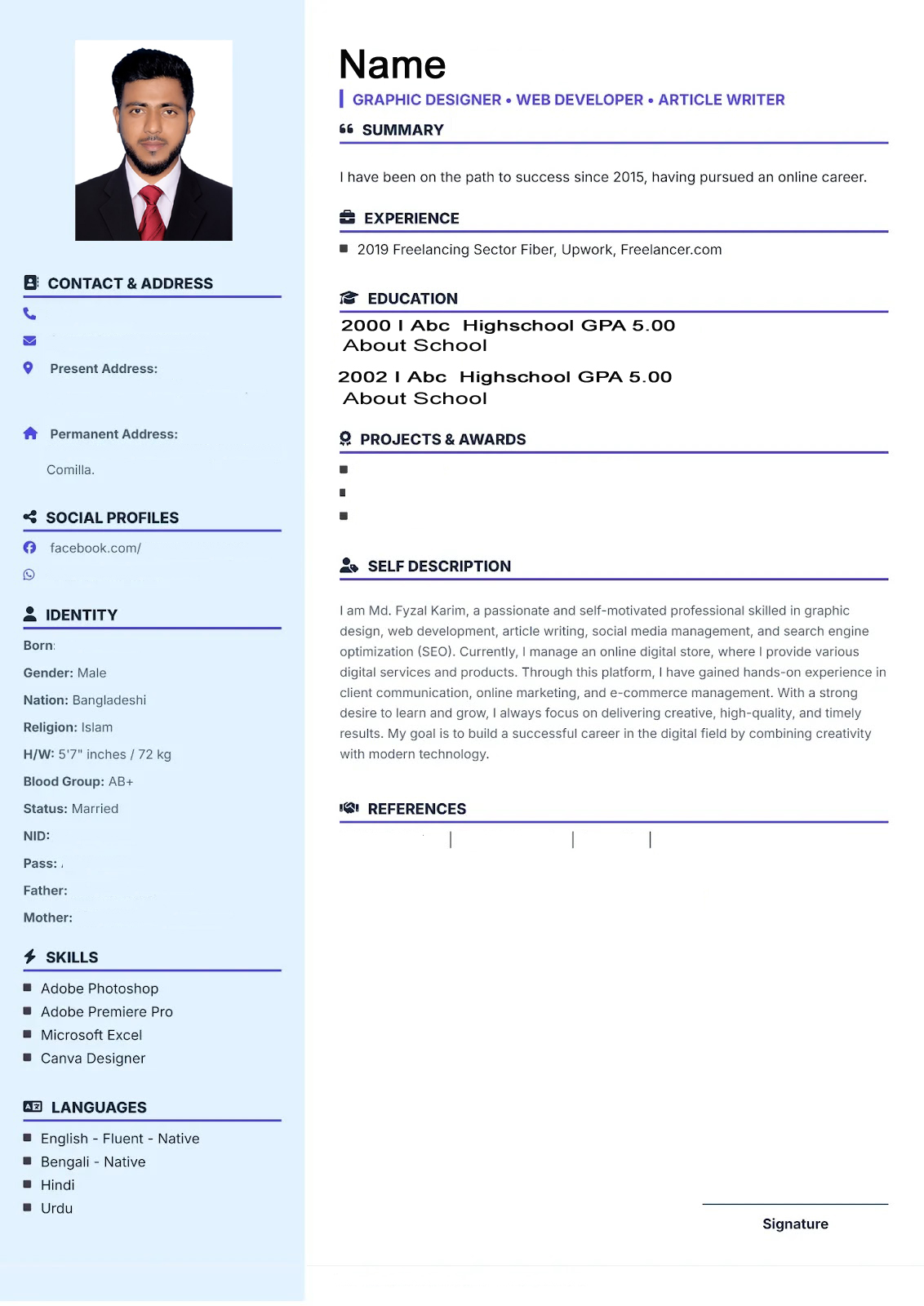 Demo CV Preview